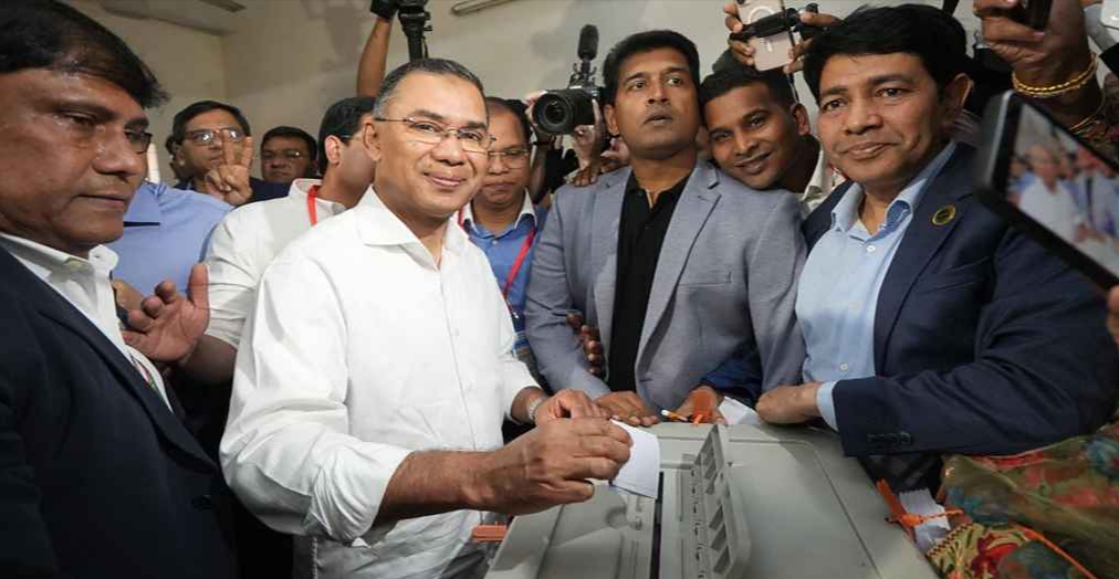 ত্রয়োদশ জাতীয় সংসদ নির্বাচনে তারেক রহমানের ভোটদান